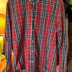 J. Crew Red and Blue Plaid Casual Shirt
